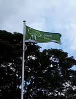 The Green Flag flying high